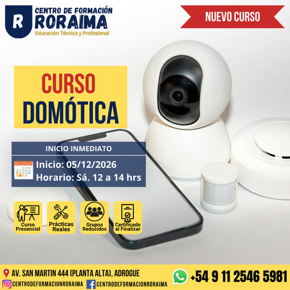 Curso de Domótica presencial en Centro de Formación Roraima
